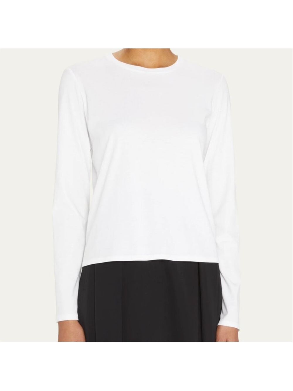 The Row Sherman Long-Sleeve Cotton Tee periwinkle Blue Size XS